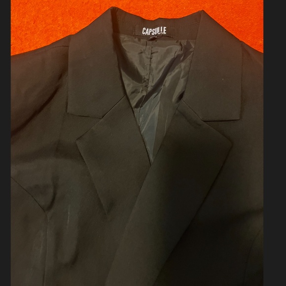 Black two button built-in shorts blazer dress NWT - Picture 5 of 13